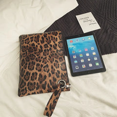 Leopard Retro Hand Bag Women's Autumn-Winter Ins Hot Hong Kong Style