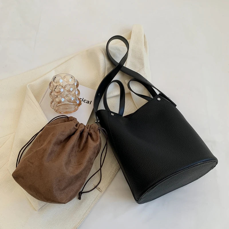 Women's Autumn/Winter Bucket Bag Shoulder Bag