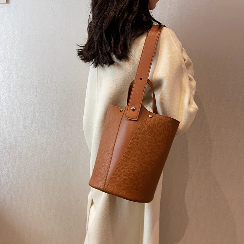 Women's Autumn/Winter Bucket Bag Shoulder Bag