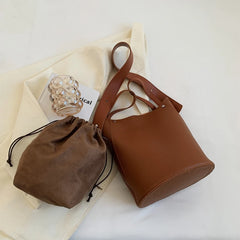 Women's Autumn/Winter Bucket Bag Shoulder Bag