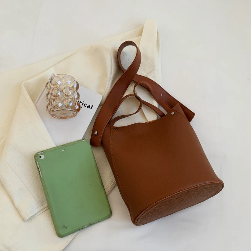 Women's Autumn/Winter Bucket Bag Shoulder Bag
