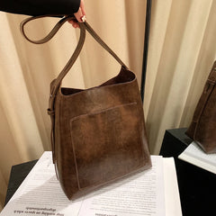 Retro Shoulder Bag Zipper Women's Bag Casual Shopping Bag