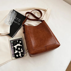 Retro Shoulder Bag Zipper Women's Bag Casual Shopping Bag