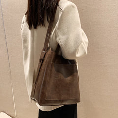 Retro Shoulder Bag Zipper Women's Bag Casual Shopping Bag
