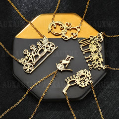 Custom Drawing Artwork Logo Necklace Stainless Steel Personalized Picture Choke