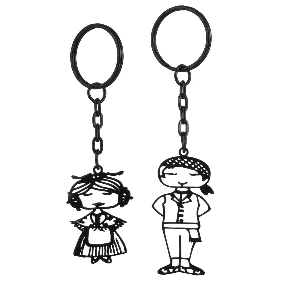 Personalized Couple Keychains Stainless Steel