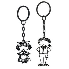 Personalized Couple Keychains Stainless Steel