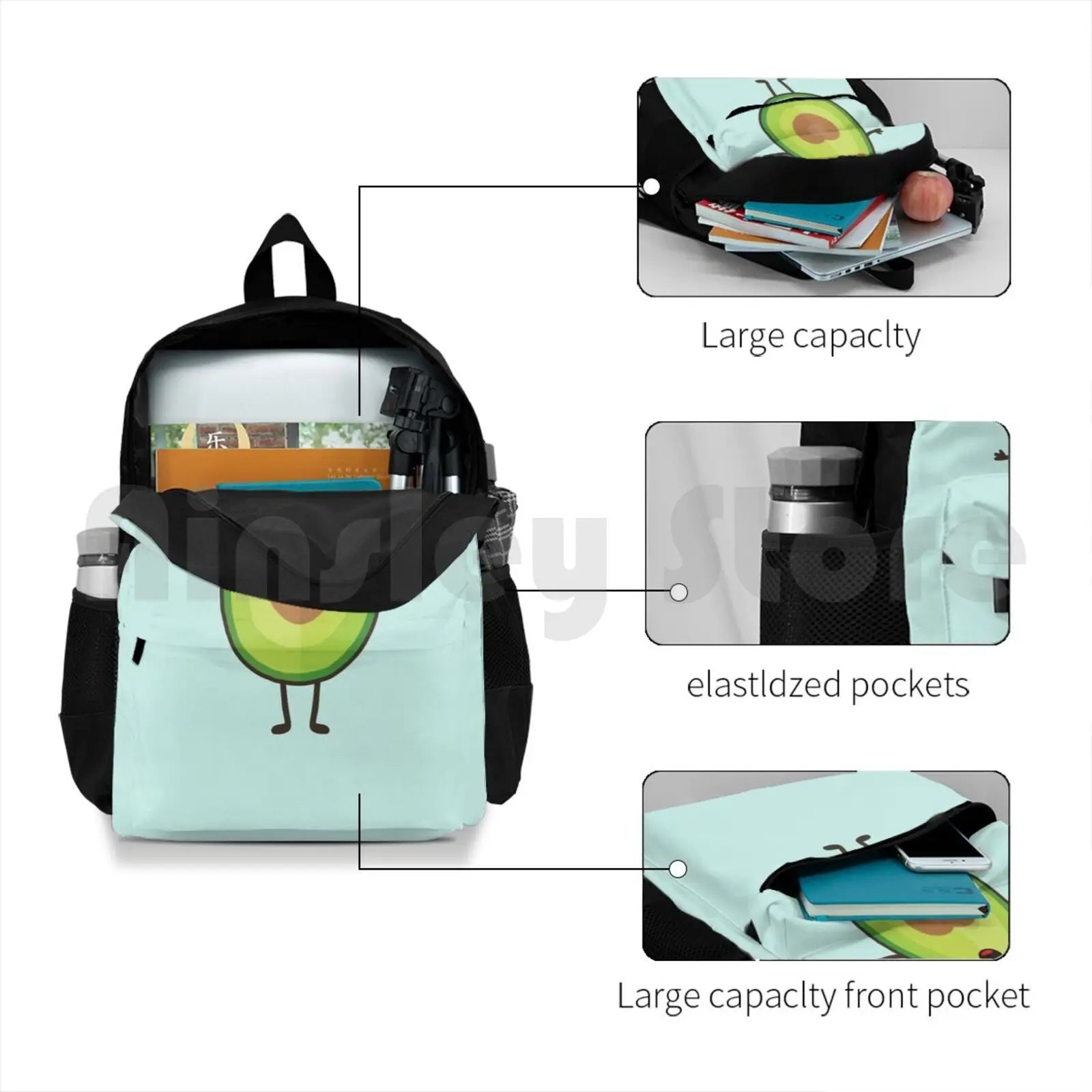 Avocado Outdoor Hiking Backpack Waterproof Camping Travel