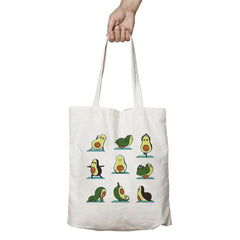 Avocado Print Canvas Shopping Tote Bag Reusable Eco Handbag