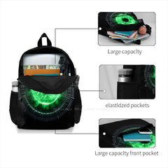 Big Green Eye School Bags For Teenage Girls Laptop Travel Bags