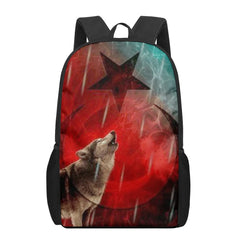 Azerbaijan Flag Kids School Bag Printing Backpack for Boys Girls