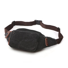 Canvas Waist Bag Men Fanny Pack Outdoor Money Belt Bag