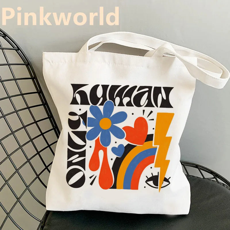 Flower Print Shopper Bag Women's Shoulder Bag Tote