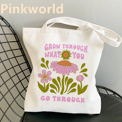 Flower Print Shopper Bag Women's Shoulder Bag Tote