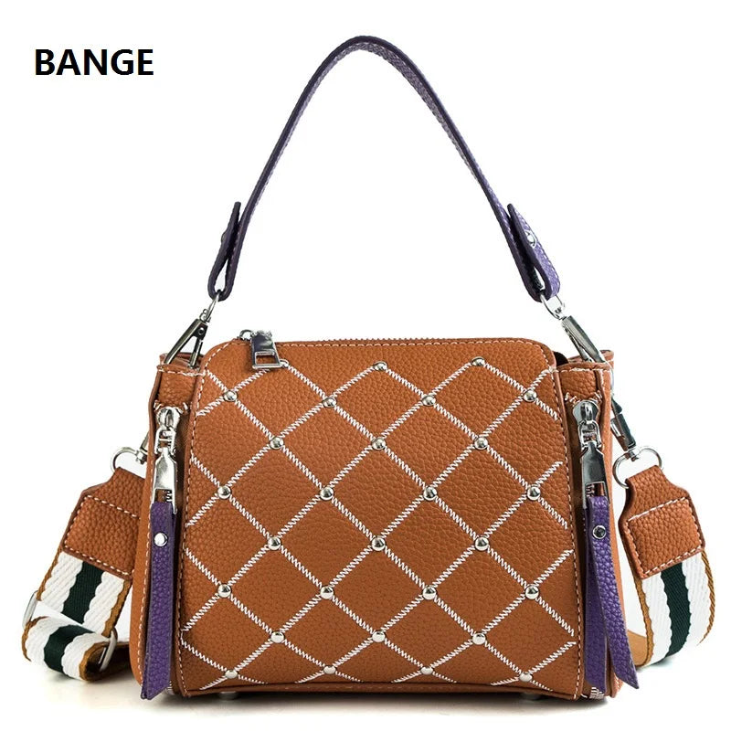 Women's Handbag Small Shoulder Messenger Bag Rivet Decoration