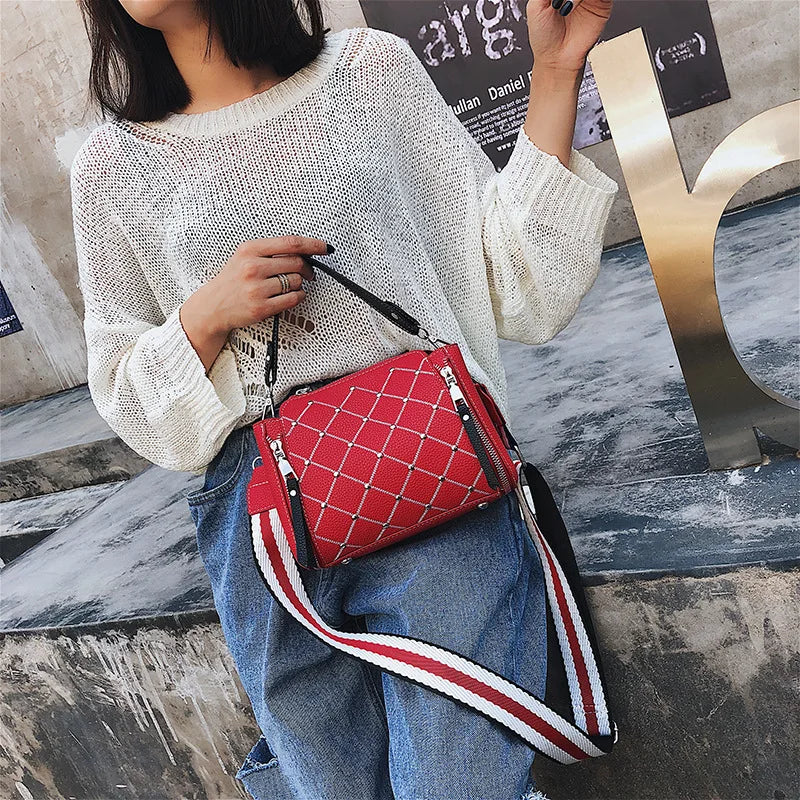 Women's Handbag Small Shoulder Messenger Bag Rivet Decoration