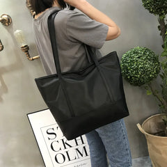 Women Oxford Cloth Casual Tote Portable Shopping Bag Shoulder Bags