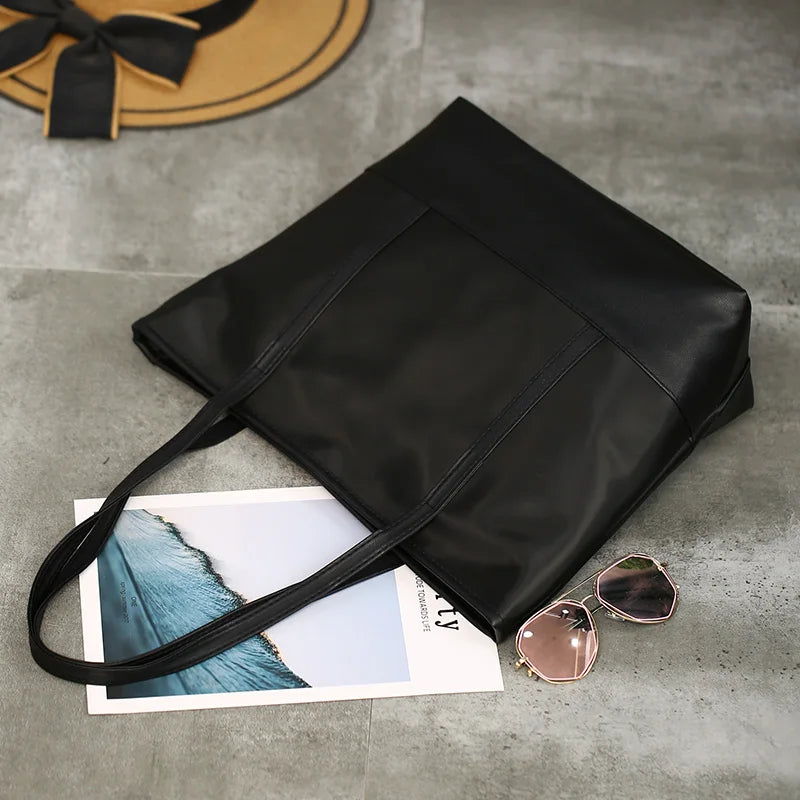 Women Oxford Cloth Casual Tote Portable Shopping Bag Shoulder Bags