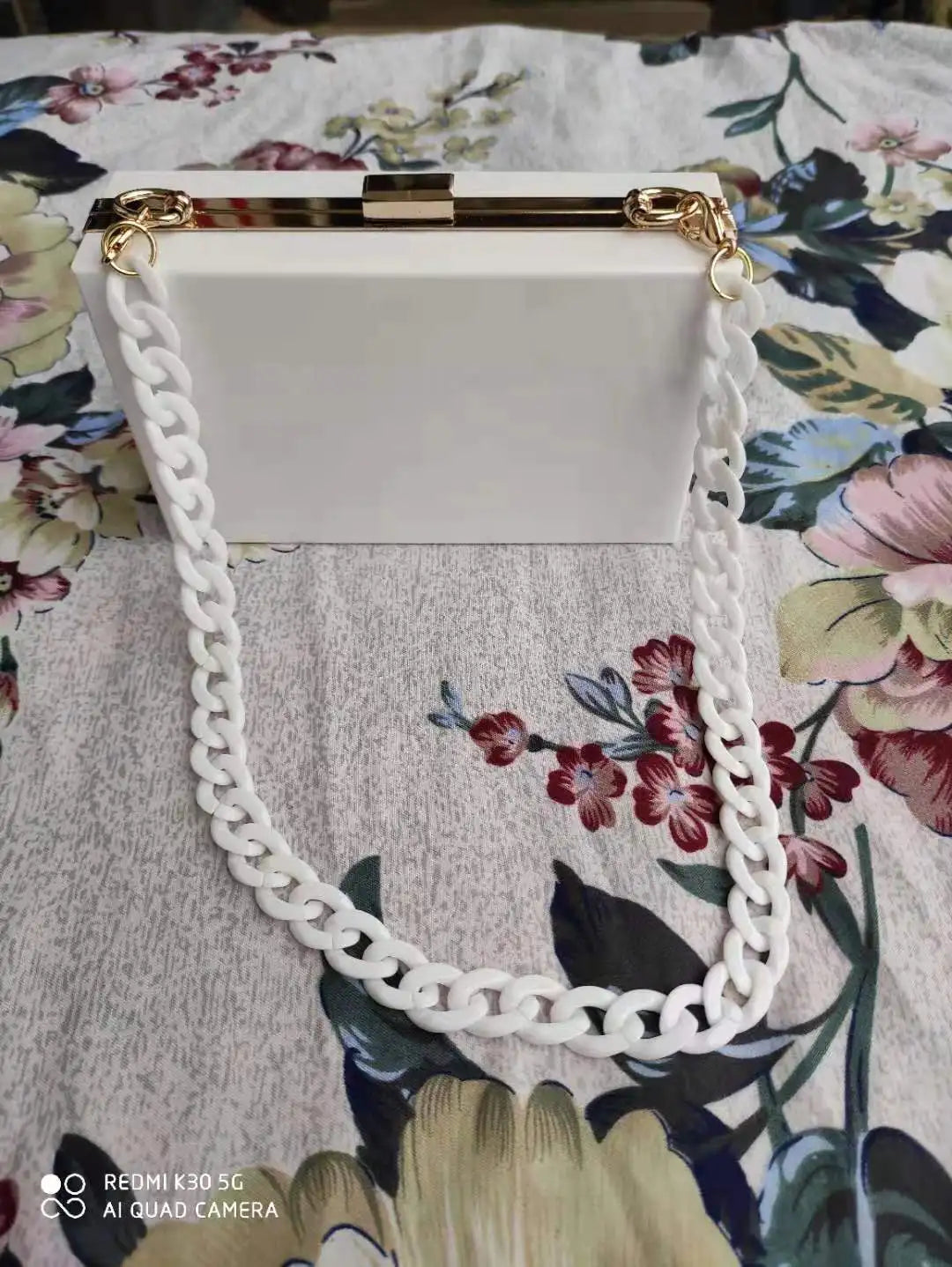 Acrylic Transparent Clutch Bag Chain Women Evening Handbag Shoulder Bag