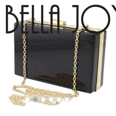 Acrylic Transparent Clutch Bag Chain Women Evening Handbag Shoulder Bag