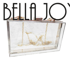 Acrylic Transparent Clutch Bag Chain Women Evening Handbag Shoulder Bag