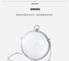 Acrylic Transparent Ball Shoulder Bag Small Casual Clutch Bag