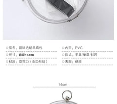 Acrylic Transparent Ball Shoulder Bag Small Casual Clutch Bag