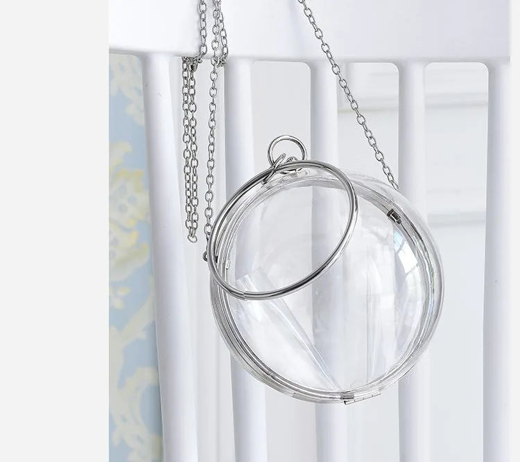 Acrylic Transparent Ball Shoulder Bag Small Casual Clutch Bag