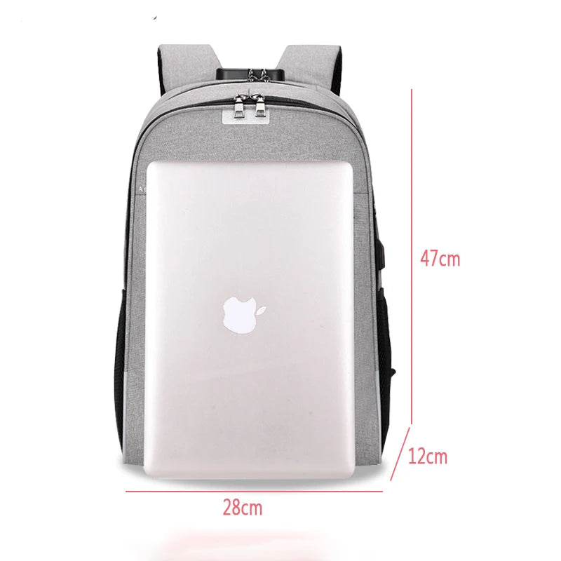 BENVICHE USB Charging Laptop Backpack 15.6 inch Anti Theft College Travel Bag