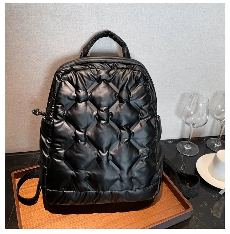 Ladies Backpack Space Cotton School Bag Casual Winter Bag