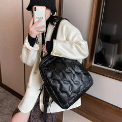 Ladies Backpack Space Cotton School Bag Casual Winter Bag