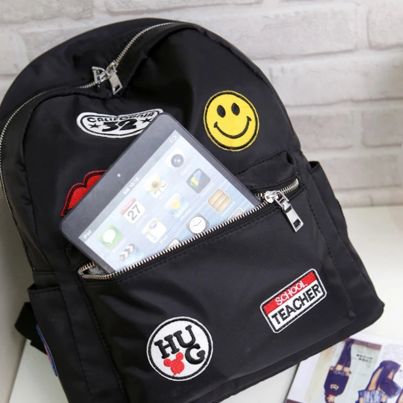 Waterproof Nylon Backpack for Middle School Students R216