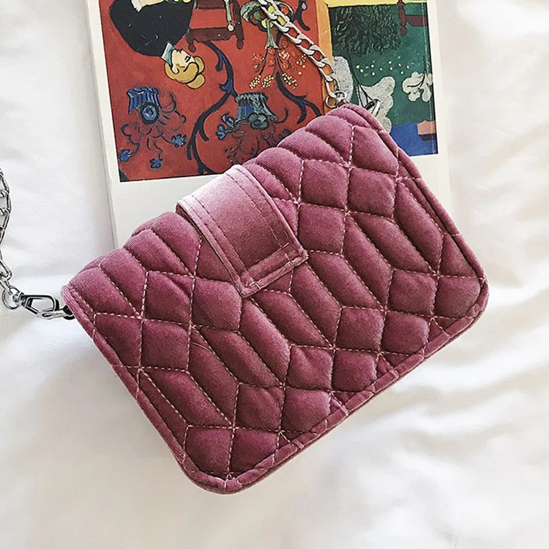 Velvet Pearl Small Square Shoulder Bag R535