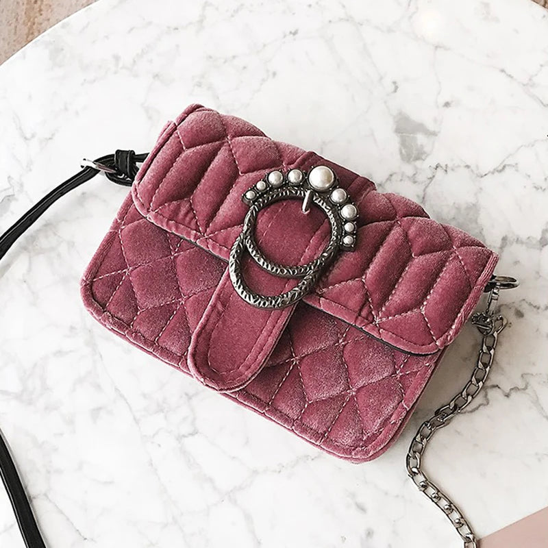 Velvet Pearl Small Square Shoulder Bag R535