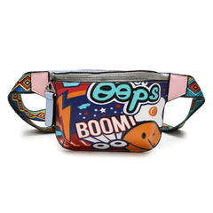 Graffiti Waist Bag Women Personality Belt Bags Chest Handbag
