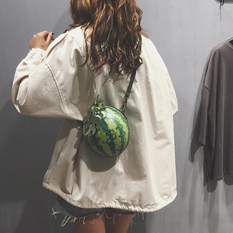 Funny Watermelon Mini Coin Purse Inclined Shoulder Bag