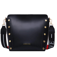 BENVICHED Messenger bag Women Bucket Shoulder Bag large capacity vintage Matte P