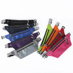 BISI GORO Zipper Pouch Banana Waist Bag Unisex Sports Running Purse Hip Bum Belt