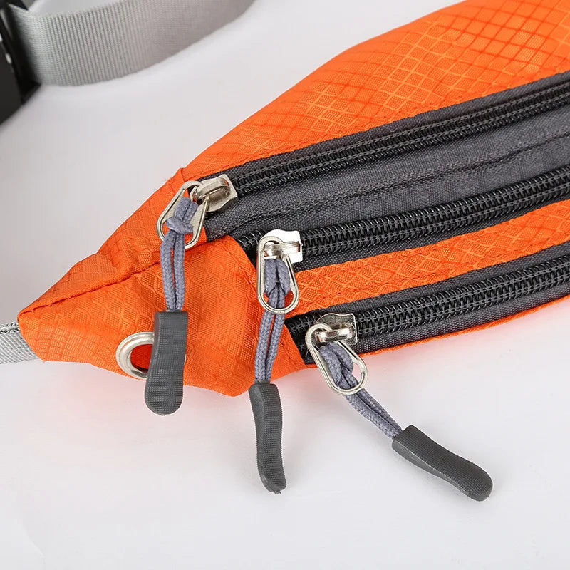 BISI GORO Zipper Pouch Banana Waist Bag Unisex Sports Running Purse Hip Bum Belt