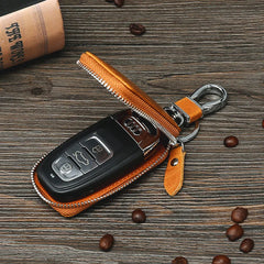 BISI GORO Car Key Bag Case Holder Leather Retro Cowhide Men Women
