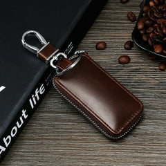 BISI GORO Car Key Bag Case Holder Leather Retro Cowhide Men Women