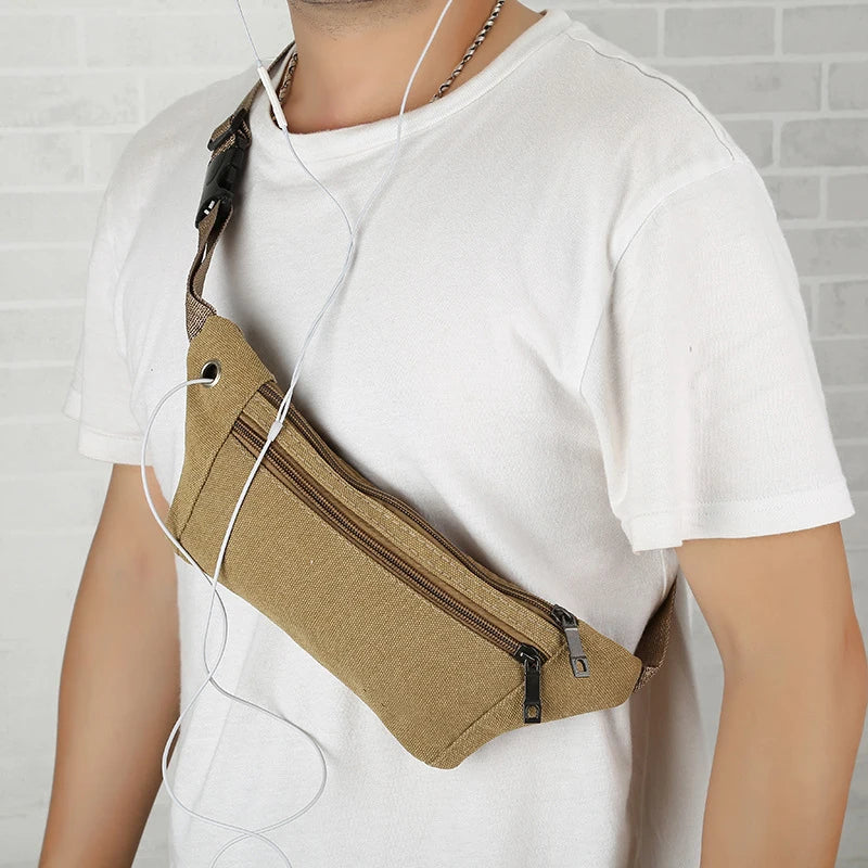 Zipper Pouch Waist Bag for Men and Women