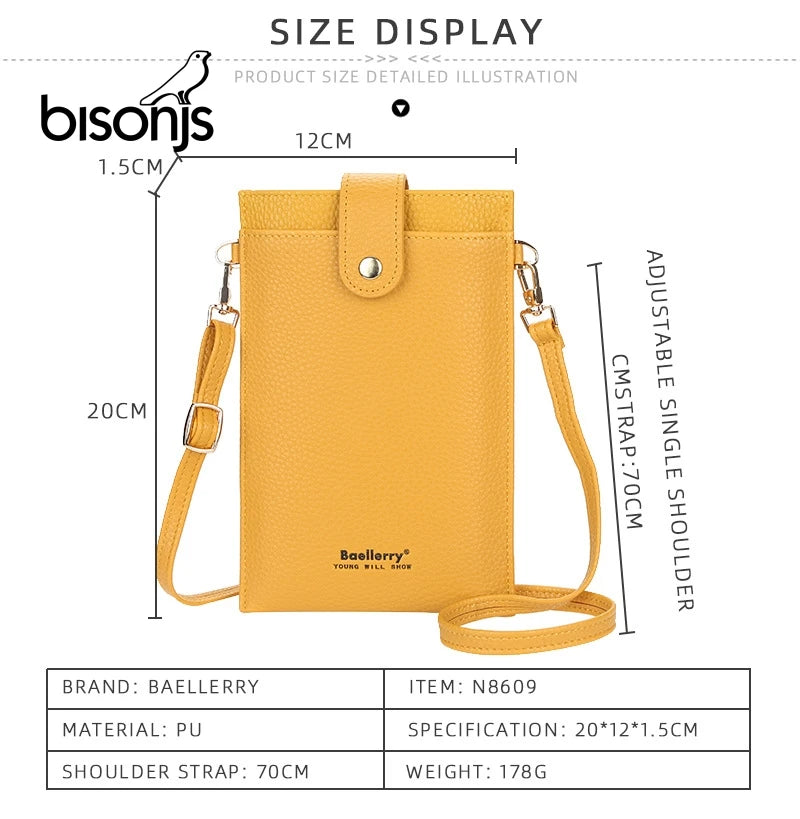 Mini Vertical Crossbodybag Women Shoulder Bags Long Wallet Mobile Phone Bag