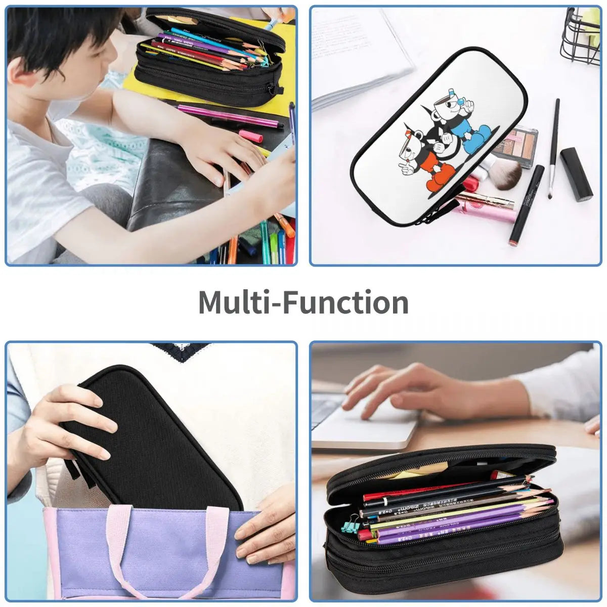 Anime BOSS Battle Shooting Pen Box Student School Zipper Pen Bag