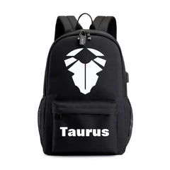 Zodiac Sign Canvas Schoolbag Constellation Horoscope Backpack