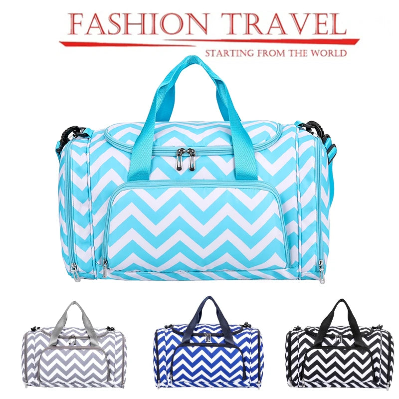 Water Resistant Gym Duffel Bag with Shoe Compartment