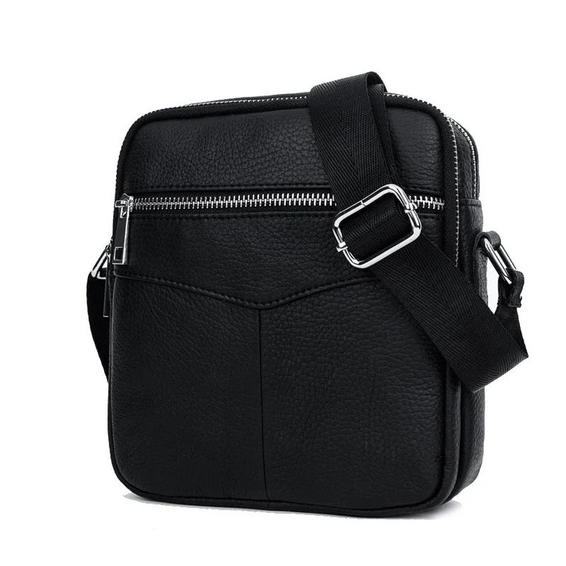 Men's Leather Shoulder Bag Crossbody Messenger Bag