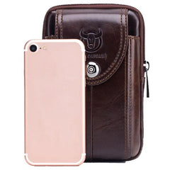 Men's Leather Belt Waist bag Fanny Pack Molle Small Money Phone Waist Pack