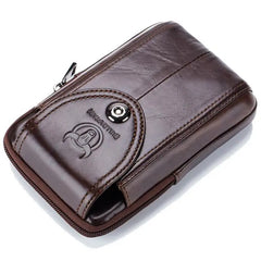 Men's Leather Belt Waist bag Small Money Phone Waist Pack
