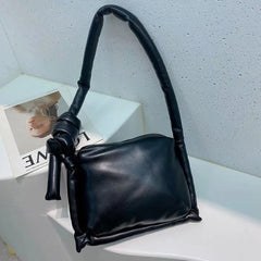 Retro PU Leather Handbags For Women High Shoulder Crossbody Female Bags